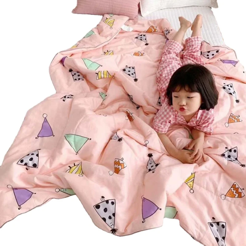 Baby-Quilt-for-Children-110-150cm-100-Cotton-Soft-Cartoon-Printed-Cute-Kids-Sleeping-Bedding-Sets-Summer-Thin-Quilt-Blanket