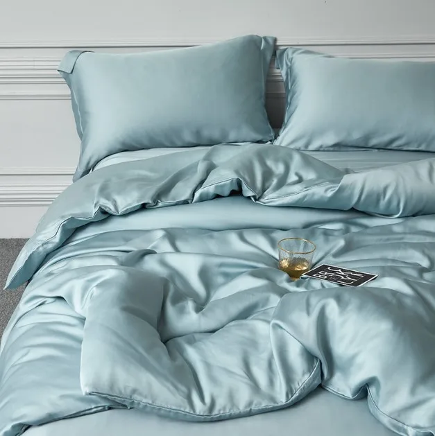 Bamboo-Fabric-Flat-Sheet-Fitted-SheetQuilt-CoverPillow-Case-Bedding-Set