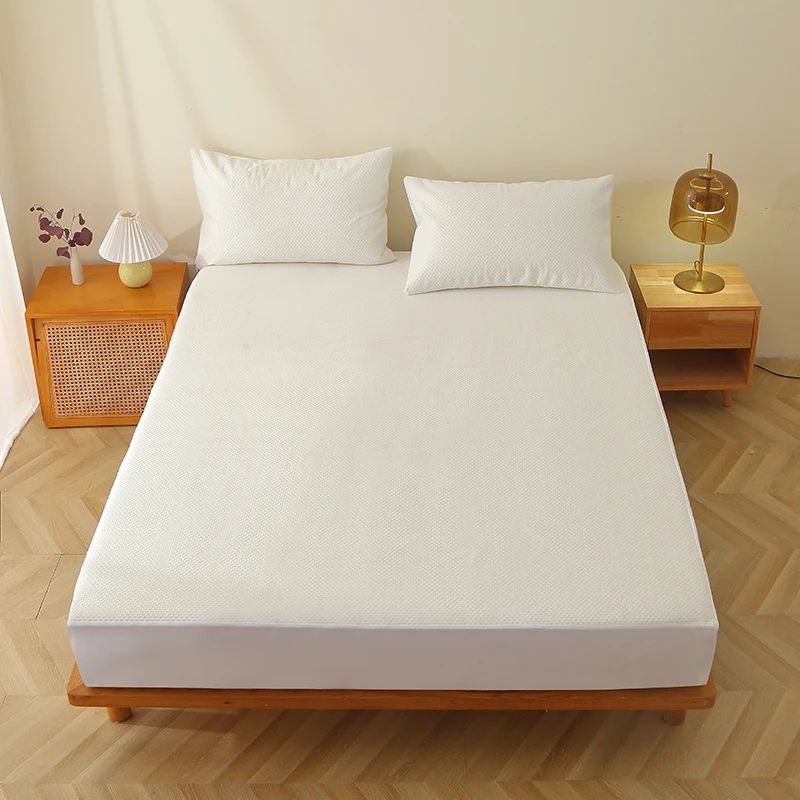 Bamboo-Fiber-Waterproof-43cm-Height-Mattress-Topper-Protector-Cover-Set-1-Mattress-Topper-and-2-Pillowcases-Bedding-Set