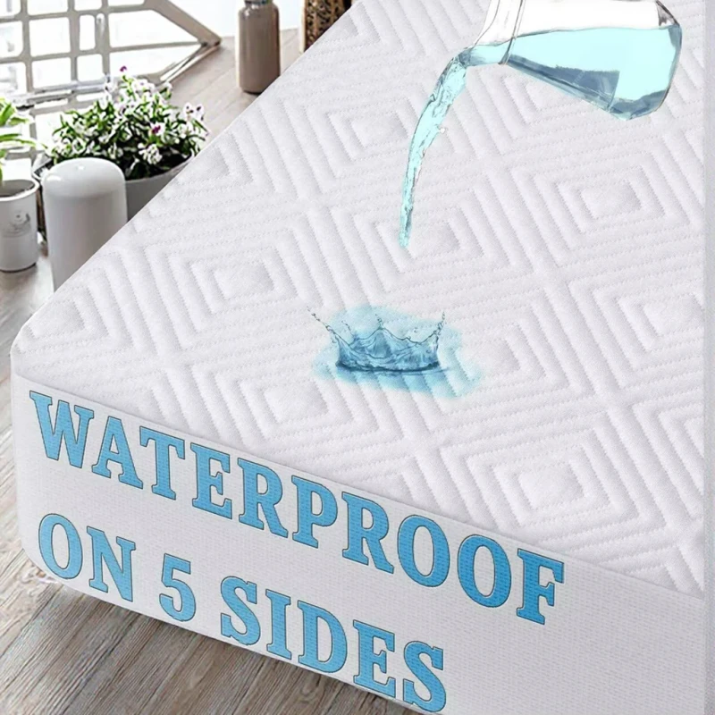 Bamboo-Mattress-Protector-Cover-Waterproof-Cooling-Washable-Bed-Fitted-Sheet-Ultra-Soft-Rapid-Absorption-Bed-Protector
