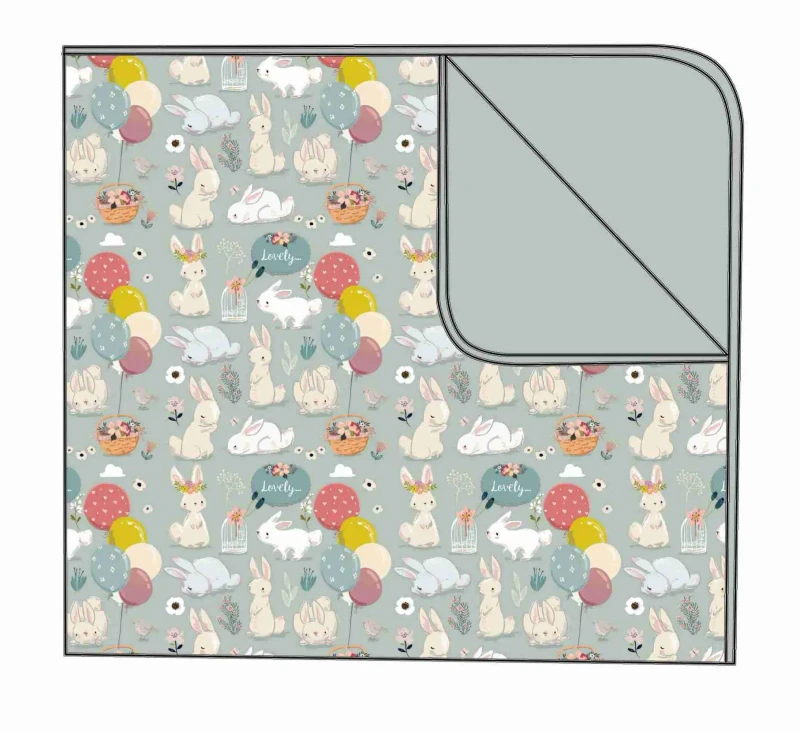 Bamboo-Soft-Knitted-Double-Layer-Swaddle-Blanket-Eco-Friendly-Bunny-Printed-Design-Modern-Style-for-Kids-Bedding