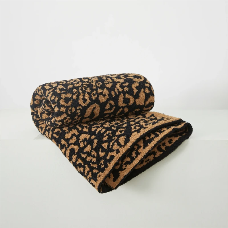 Beach-Winter-Luxury-Knitted-Leopard-Robes-Travel-Knitting-Polyester-Baby-Weight-Bathrobe-Knit-Throw-Blanket