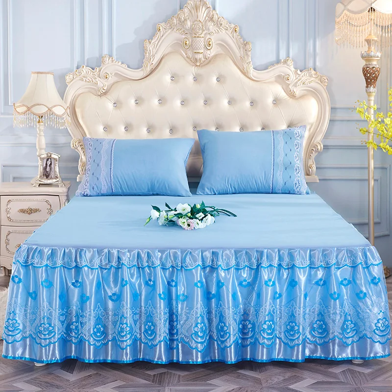 Beautiful-Printed-3D-Lace-Decorative-Fitted-Sanding-Fabric-Luxury-Fashion-Home-and-Hotel-Bed-Skirt-Sets