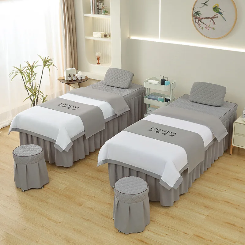 Beauty-Salon-Bedding-Set-Quilted-Top-Design-Durable-Polyester-Fabric-Custom-Logo-Support-Professional-Grade-Quality-for-Salon