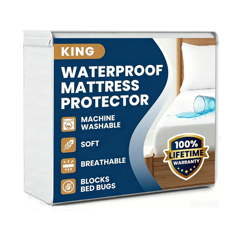 Bed-Bug-Waterproof-Bed-Protector-Zippered-Mattress-Encasement