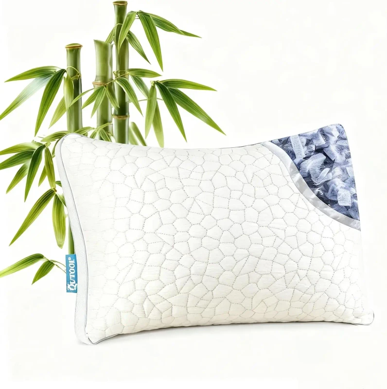 Bed-Pillow-Breathable-Washable-Cover-Side-Sleeper-Pillows-Adjustable-Shredded-Memory-Foam-Pillows-for-Neck-and-Shoulder-1