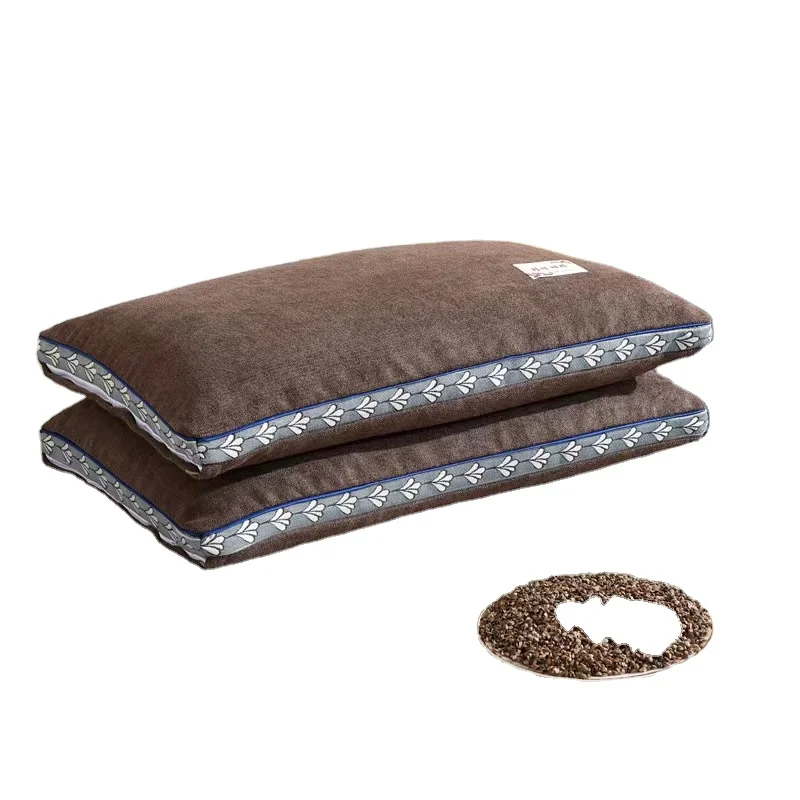 Bed-Pillow-Healthy-Sleeping-Pillow-Insert-Cotton-Case-Buckwheat-Hull-Bed-Organic-Buckwheat-Pillow