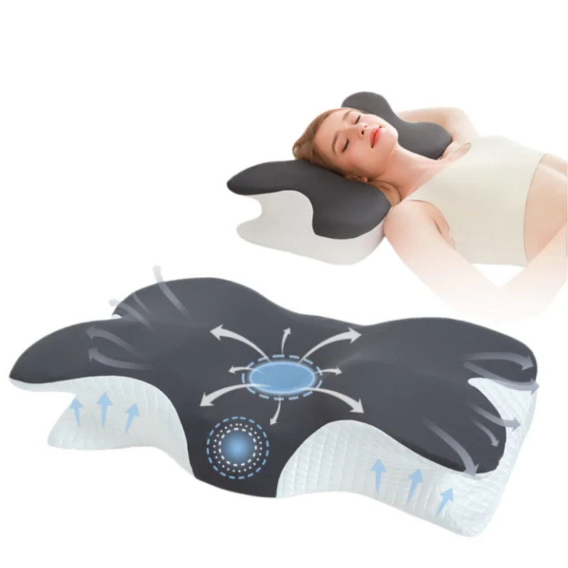 Bed-Pillow-Latex-Breathable-Massage-Comfort-Ergonomic-Design-Neck-Pillow-Cushion-Memory-Foam-Pillow