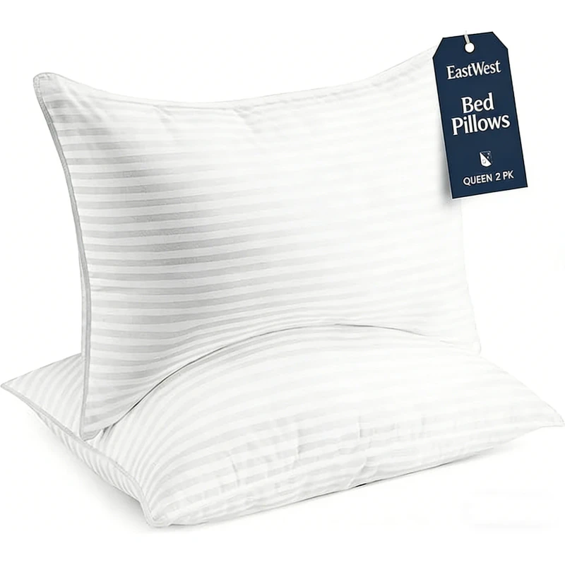 Bed-Pillow-for-Hot-Sleepers-Breathable-Cotton-Soft-Fluffy-No-Shift-Pillow-for-Hotel