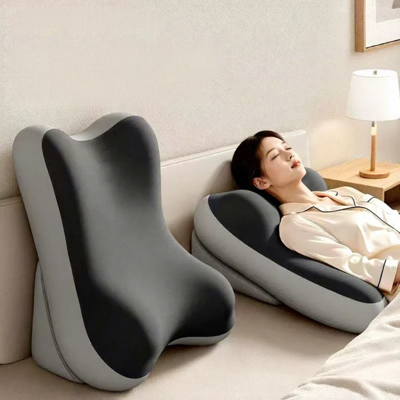Bed-Prone-Pillow-Bedside-Resting-Playing-Phone-Waist-Support-Lumbar-Cushion-Backrest-Memory-Foam-Reading-Multi-Functional-Pillow