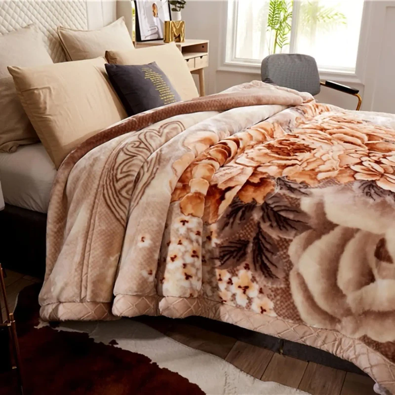 Bed-Raschel-Blanket-Double-Layer-Printed-100-Polyester-Custom-Minky-Blanket-Fleece-Throw-Blanket-for-Winter