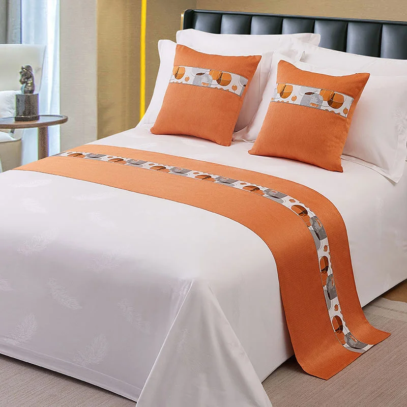 Bed-Runners-and-Matching-Pillows-Colorful-Custom-Large-Size-Star-Hotel-Bed-Throw-Scarf-Printing-Polyester