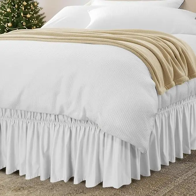 Bed-Skirt-Ruffle-Lightweight-Easy-Wrap-Around-Microfiber-Bed-Skirt-with-Adjustable-Elastic-Belt