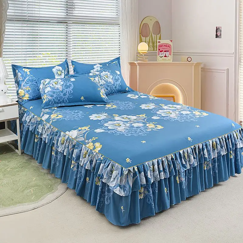 Bed-Skirts-Set-Double-Layer-Bedspread-Floral-Printed-Bed-Sheet-Bilateral-Bed-Skirt-Bedsheet-1