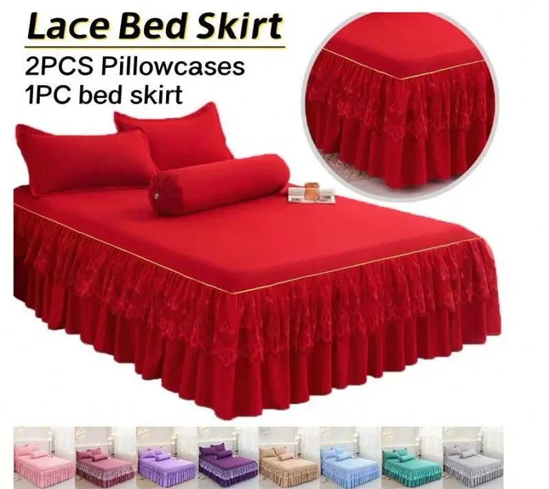 Bed-Skirts-Set-Double-Layer-Bedspread-Printed-Bed-Sheet-Bilateral-Bed-Skirt-Bedsheet-1