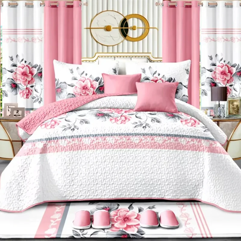 Bed-Spread-Set-24pcs-Ensemble-Bedding-Set-Draps-24-Pieces-Disponibles-Ensemble-De-Drap-24pieces-Bedding-Set-with-Curtains