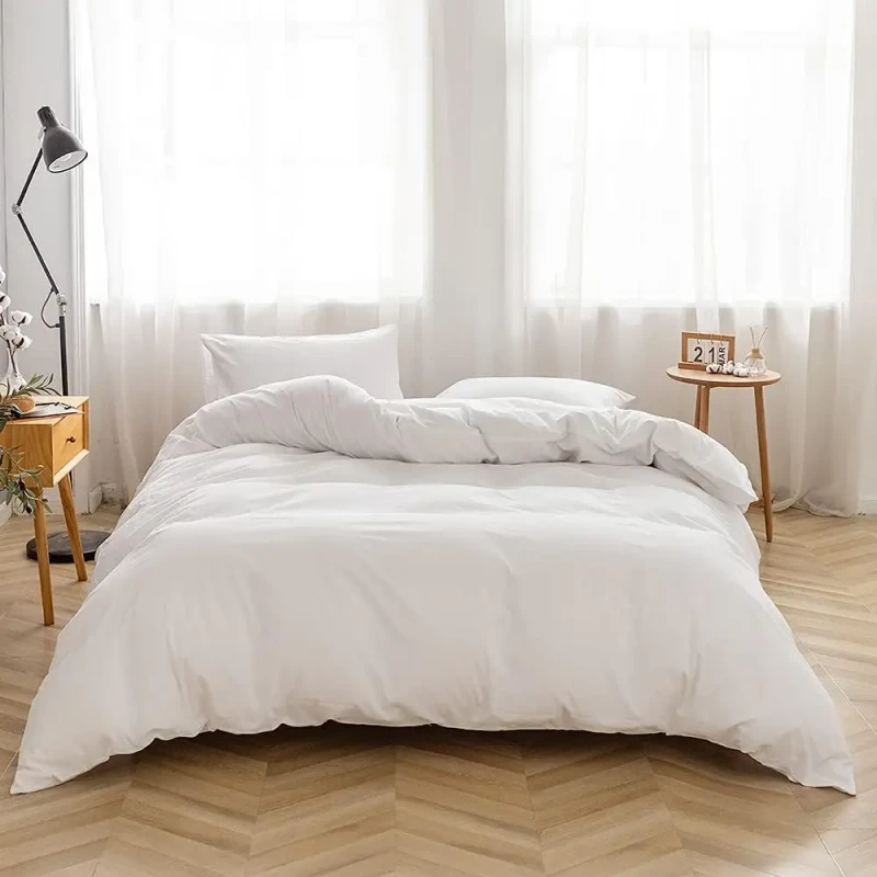 Bedding-Duvet-Cover-Set-3-Pieces-100-Washed-Cotton-Duvet-Cover-Linen-Like-Textured-Breathable-Durable-Soft-Comfy