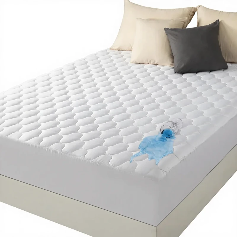 Bedding-Eco-Friendly-Waterproof-Mattress-Protector-Queen-Mattress-Pad-Noiseless-Quilted-Fitted-Cover-Deep-Pocket-Mattress-Cover