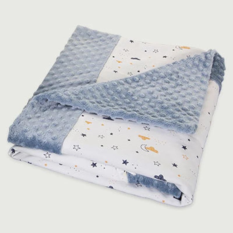 Bedding-Large-Soft-Fluffy-Double-Sided-Cotton-Minky-Dot-Fleece-Quilt-Baby-Blanket