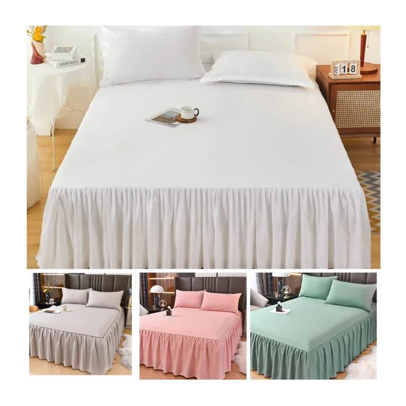 Bedding-Set-Lace-Bed-Skirt-2-Pillowcases-Princess-Bedspreads-Sheet-Bed-Skirts