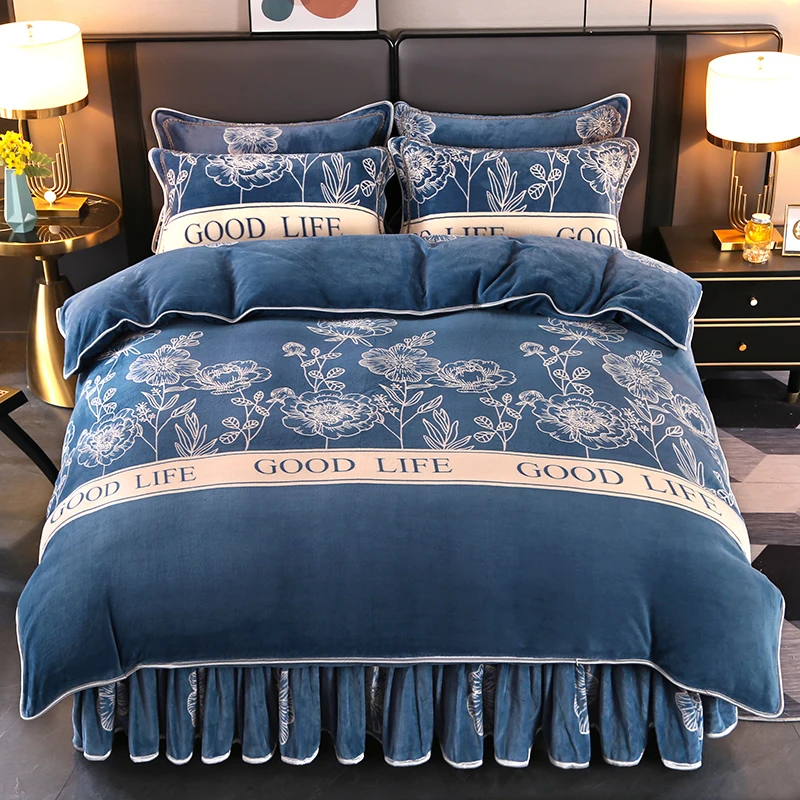 Bedding-Set-Luxury-Polyester-Comfortable-Bed-Sheet-Quilt-Cover-Pillowcase-Four-Piece-Set