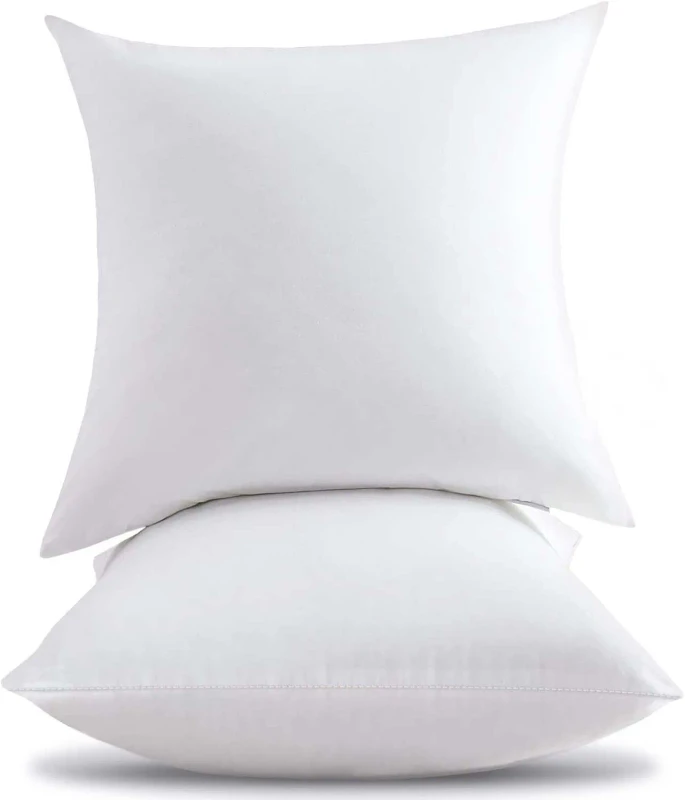 Bedding-Throw-Pillows-Insert-Pack-of-2-White-16-X-16-Inches-Bed-and-Couch-Pillows-Indoor-Decorative-Pillows