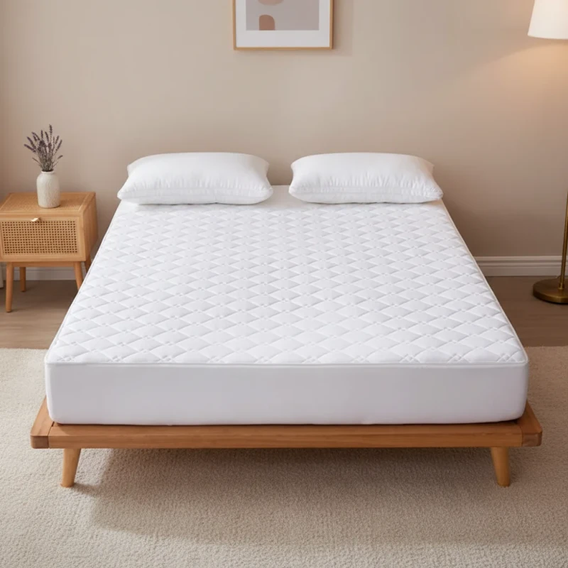 Bedding-Woven-Printed-Fitted-Waterproof-Hypoallergenic-Breathable-Washable-Cover-Soft-Mattress-Protector-Bed-Mat-Home-Use