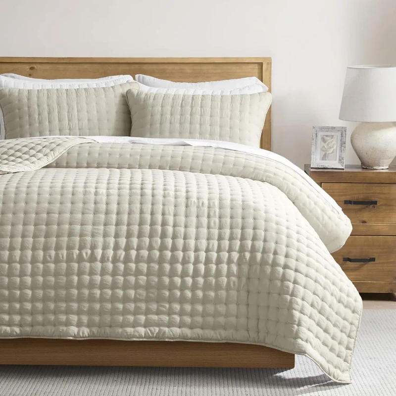 Beige-King-Size-Quilt-Bedding-Sets-with-2-Pillow-Shams-Neutral-Lightweight-Soft-Bedspread-Coverlet-Set