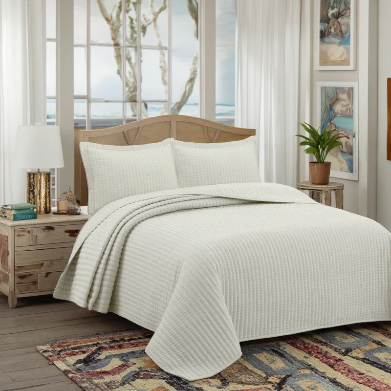 Besta-3pcs-Lightweight-Microfiber-Fabric-Quilt-Coverlet-Bedspread-Set-Geometric-Striped-Pattern-Bedding