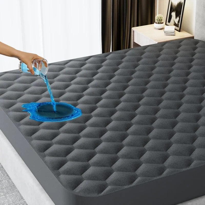 Black-Mattress-Protector-Queen-Waterproof-Mattress-Protector-100-Waterproof-Queen-Size-Mattress-Cover