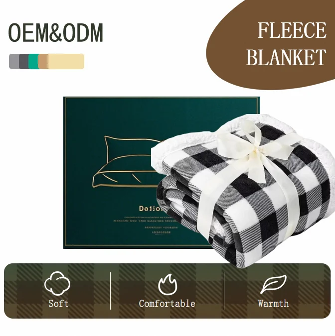 Black-and-White-Buffalo-Plaid-Sherpa-Throw-Blanket-for-Couch-Plush-Checkered-Fleece-Blanket