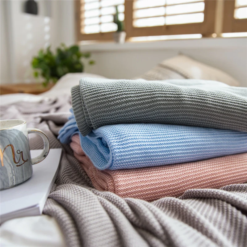 Blanket-Throws-Organic-Comfortable-Air-Conditioning-Bamboo-Knitted-Bedroom-Raschel-Blanket-Cotton-Bamboo-Fiber