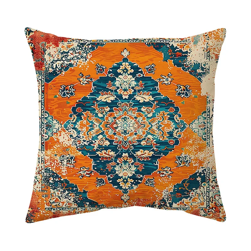 Bohemian-Style-Velvet-Pillow-Cover-Soft-Flannel-Cushion-Case-with-Retro-Print-for-Sofa-Bed-Washable-Decorative-Pillowcase