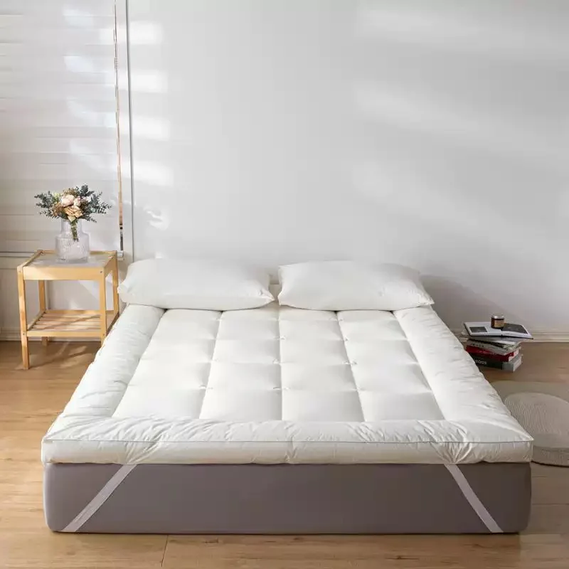 Breathable-Anti-bacteria-Eco-Friendly-Cotton-Bed-Mat-Mattress-Protector-with-Quilted-Design-Machine-Washable