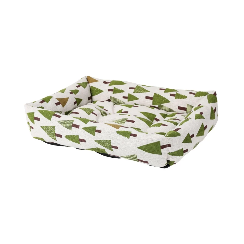 Breathable-Linen-Pet-Four-Seasons-Bed-with-Anti-Slip-Bottom-Calming-Foldable-Dog-Bed-for-Small-Teddy-Dogs-Indoor-Rest