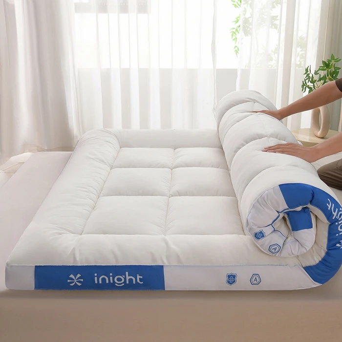 Breathable-Mattress-Topper-Cover-Home-Washable-Anti-Bacteria-Home-Bedding-Protector-Soft-Polyester-Folded-Mattress