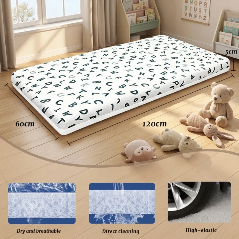 Breathable-POE-Polymer-Material-Washable-POE-Inner-Core-Birds-Eye-Mesh-Fabric-Removable-Cover-5cm-Baby-Mattress-for-Bedroom