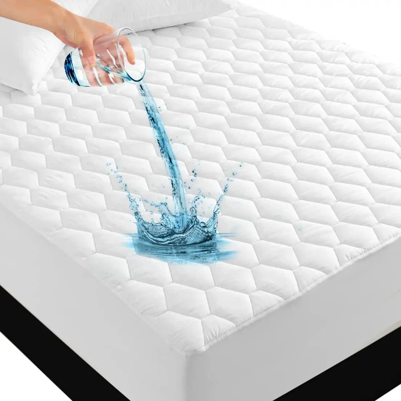 Breathable-Warm-Keeping-Mattress-Cover-Microfiber-Quilted-Waterproof-Mattress-Protector