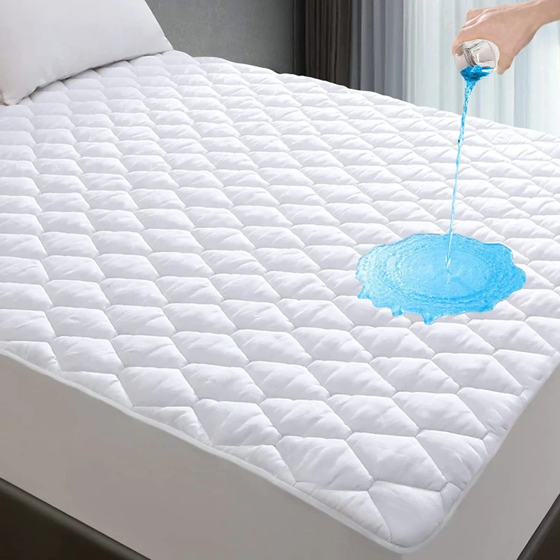 Breathable-Waterproof-Fitted-Quilted-Premium-Mattress-Pad-Protector-Bed-Cover