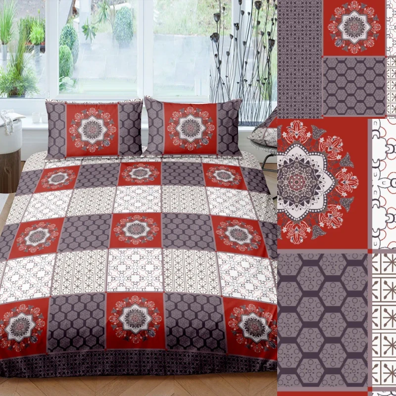 Brushed-Custom-Printed-Microfiber-Bed-Sheet-Set-Bedding-Sheets-Fabric
