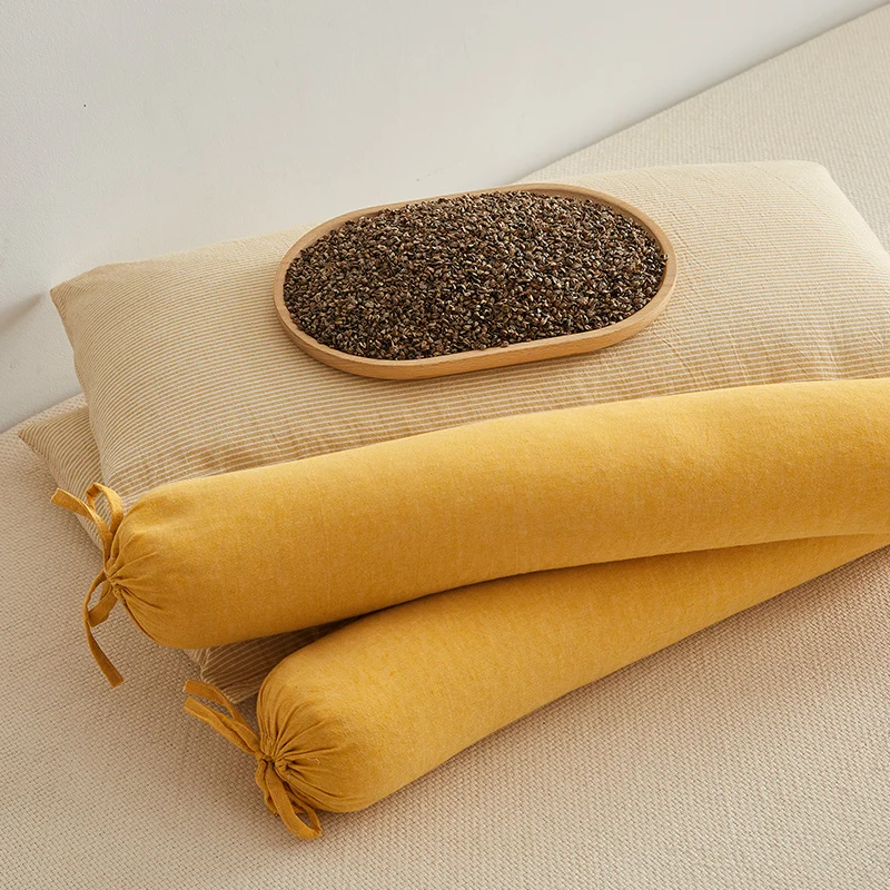 Buckwheat-Husk-Filling-Natural-Cooling-Eco-Friendly-Breathable-Neck-Pillow-Solid-Pattern-200TC-100-Cotton-Custom-Logo