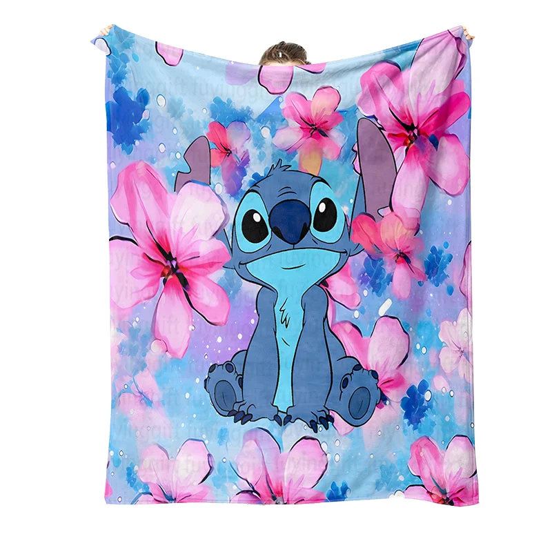 Bulk-Custom-Print-Beautiful-Flower-Pattern-Microfiber-Plush-Throw-Warm-Travel-Air-Conditioning-Wearable-Blanket