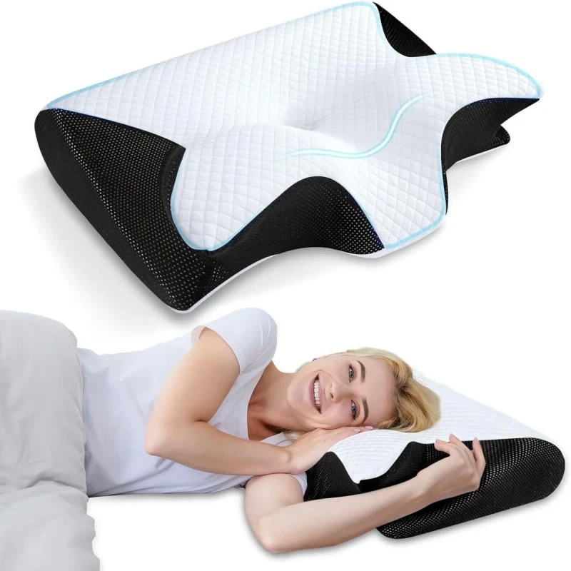 Butterfly-Shape-Neck-Cervical-Pillow-with-Slow-Rebound-Memory-Foam-Filling-High-Density