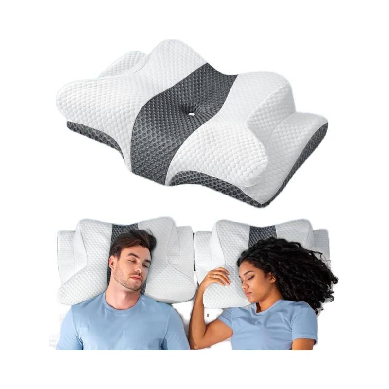 Butterfly-Shape-Orthopedic-Memory-Foam-Pillow-Anti-Snore-Cervical-Support-Wedge-Contour-for-Side-Sleepers-Bed-Sleep