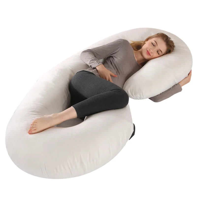 C-Shape-Full-Body-Pillow-Jersey-Cotton-with-Removable-Cover-Pregnancy-Pillow-for-Sleeping-Body-Pillow-for-Adults