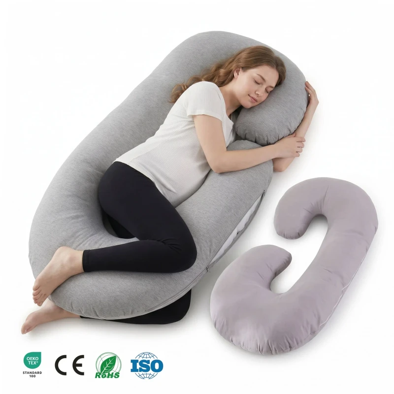 C-Shaped-Full-Body-Pregnancy-Pillow-Removable-Velvet-Cover-PP-Cotton-Filling-Maternity-Support-Side-Sleeper-Belly