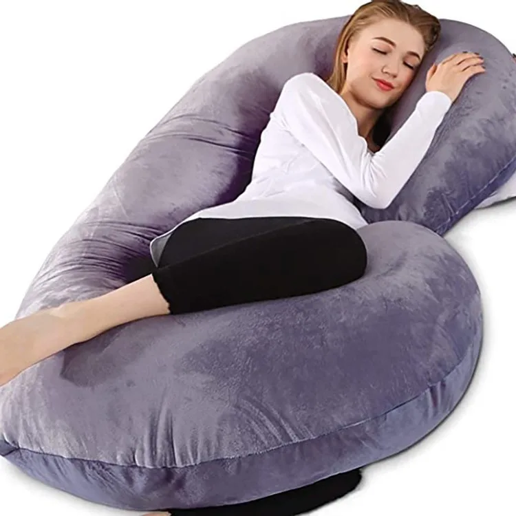 C-Shaped-Maternity-Pillow-ultra-Soft-Minky-Polyester-Fiber-Pregnancy-Body-Side-Sleep-Anti-Pull-Non-Toxic-Nondisposable-Pillow