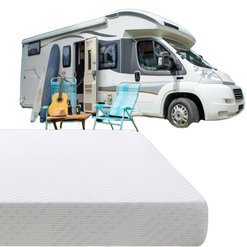 Camper-Mattress-Short-Queen-8-Inch-Breathable-Memory-Foam-Medium-Firmness-Fiberglass-Free-Jacquard