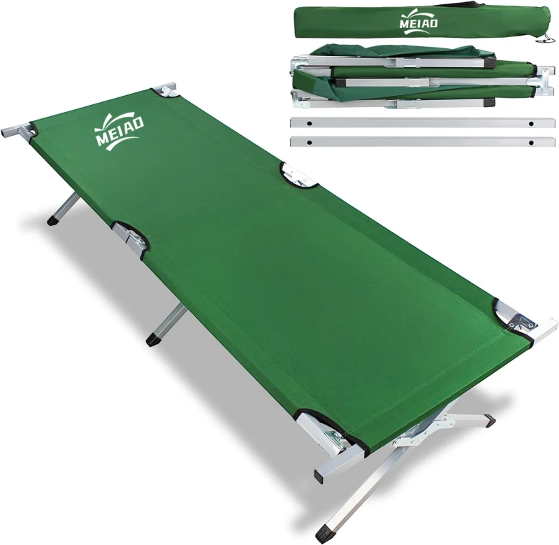 Camping-Cot-Folding-Cot-Sleeping-Bed-Adjustable-Foldable-Portable-Single-Outdoor-Camping-Bed