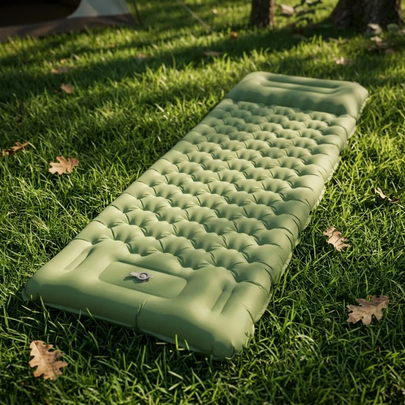 Camping-Mat-Outdoor-Air-Bed-Lightweight-Self-Inflatable-Bed-Air-Mattress-Portable-Single-Sleeping-Pad-With-Built-in-Foot-Pump